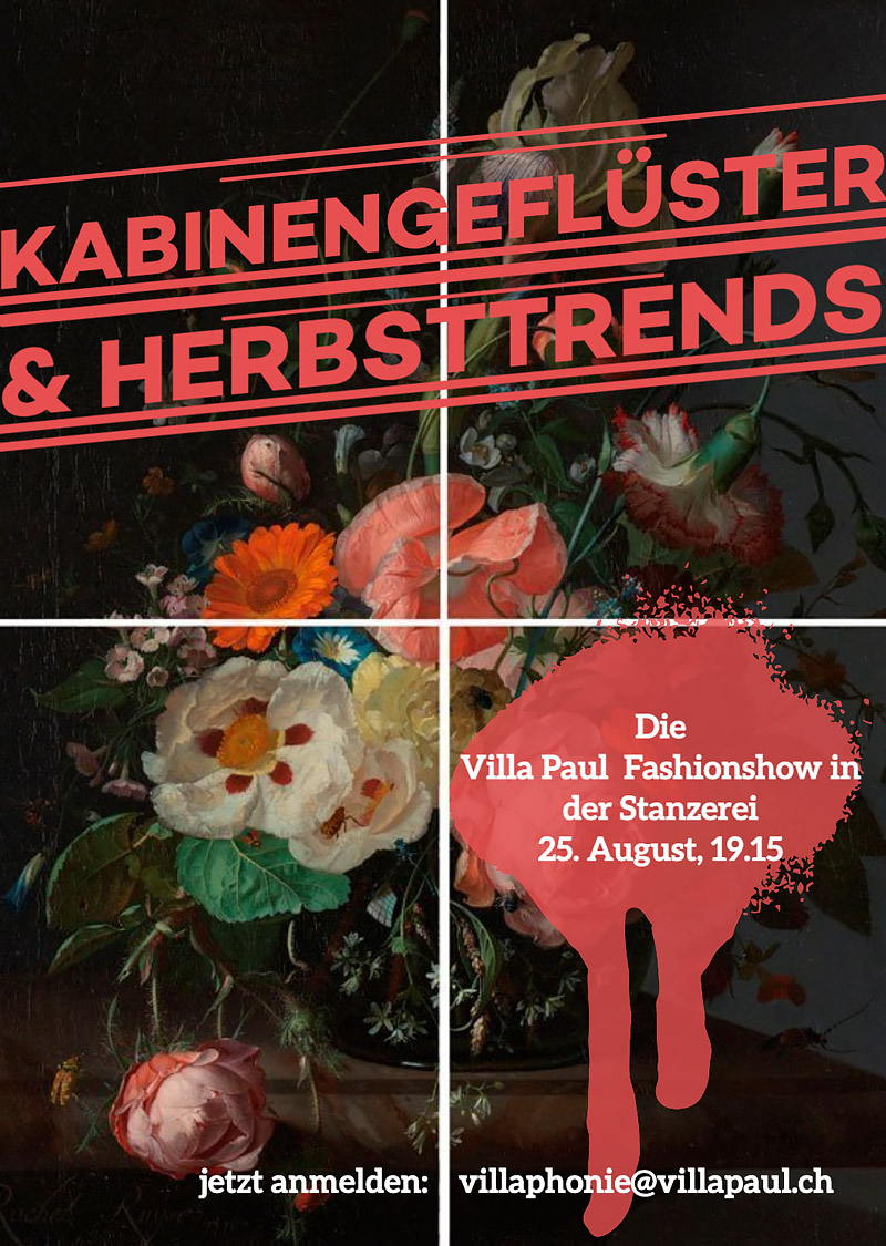 Kabinengeflüster und Herbsttrends: Die Villa Paul Fashionshow in der Stanzerei, 25. August, 19.15 Uhr – Villa Paul Baden