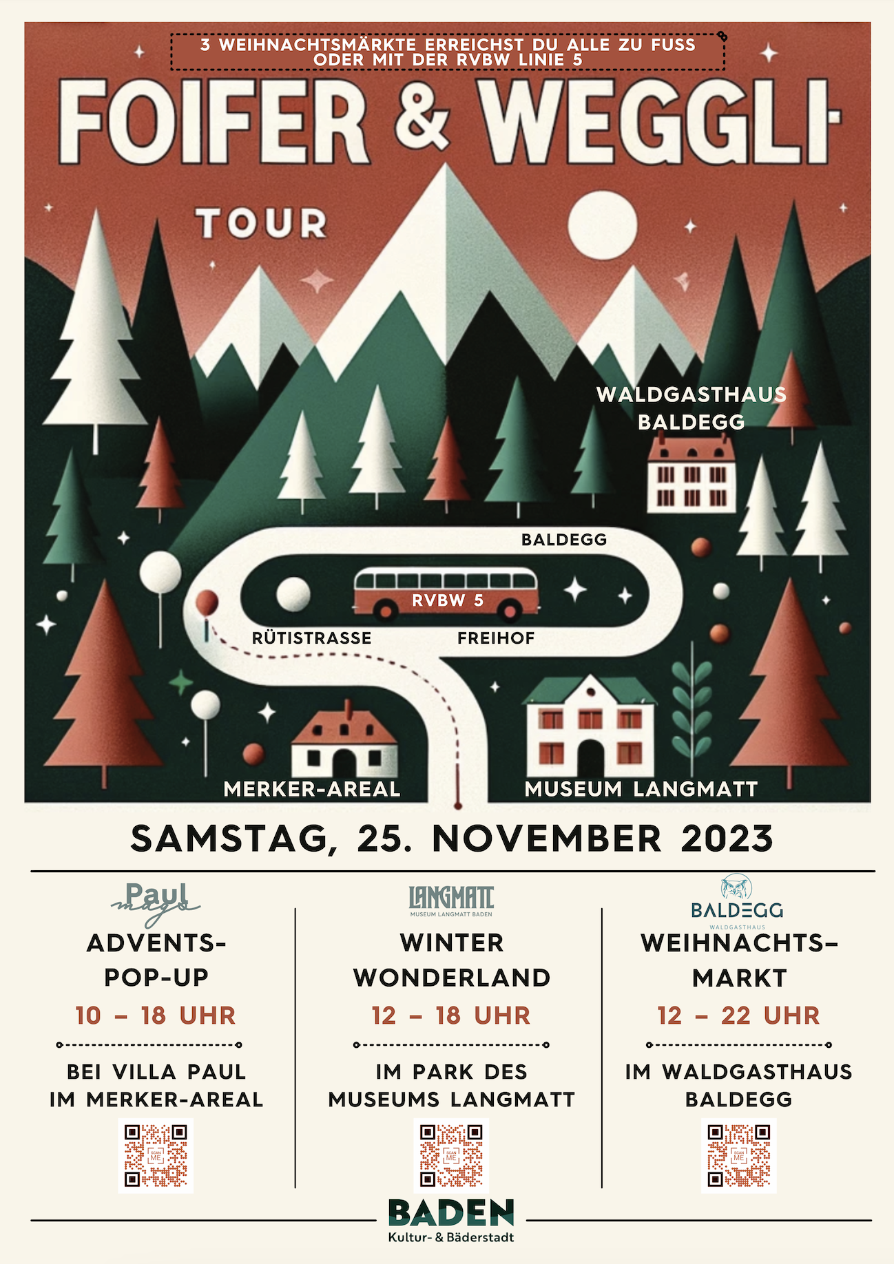 Plakat Adventsmarkt Tour Baden
