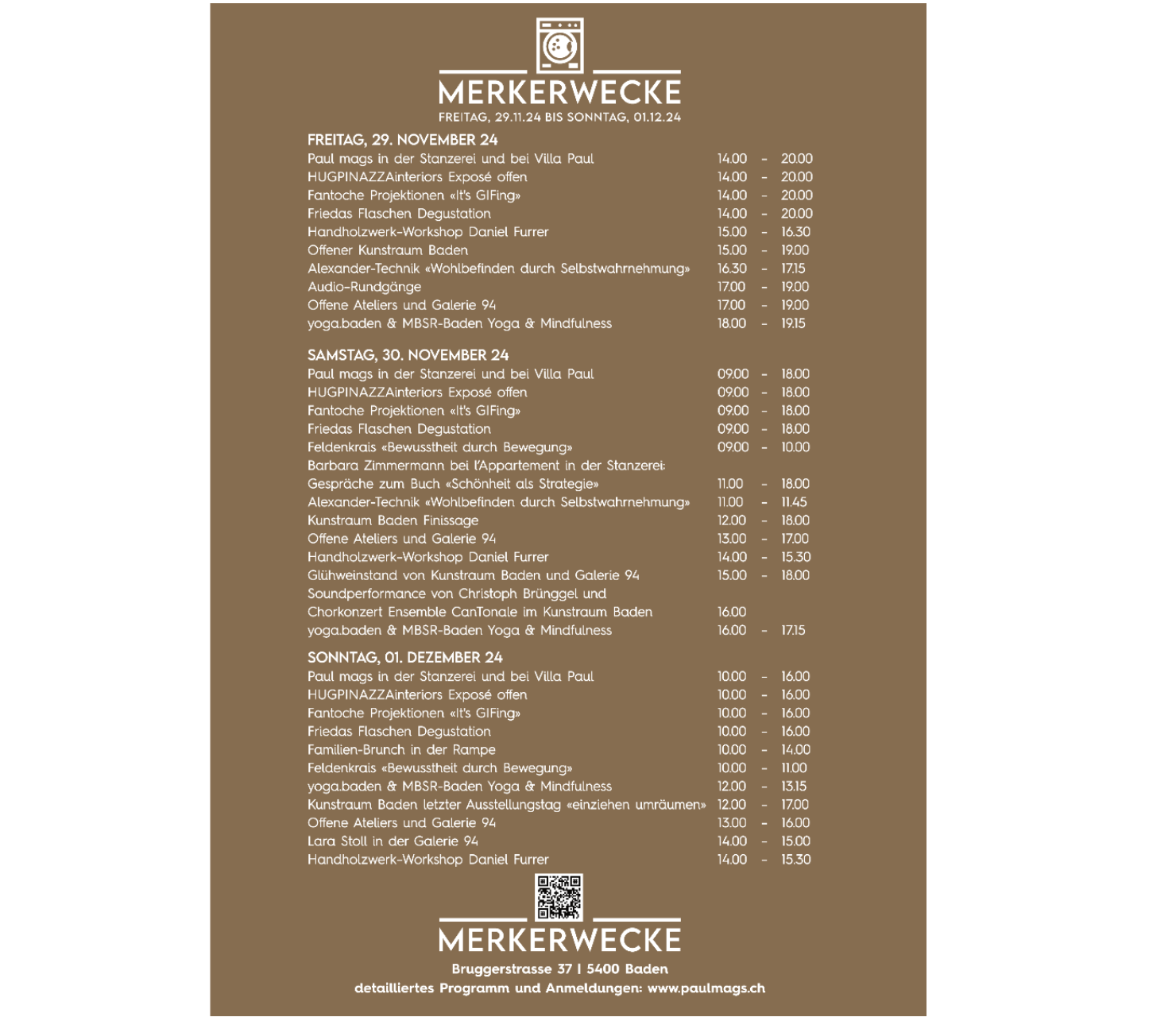 Zeitplan Merkerwecken