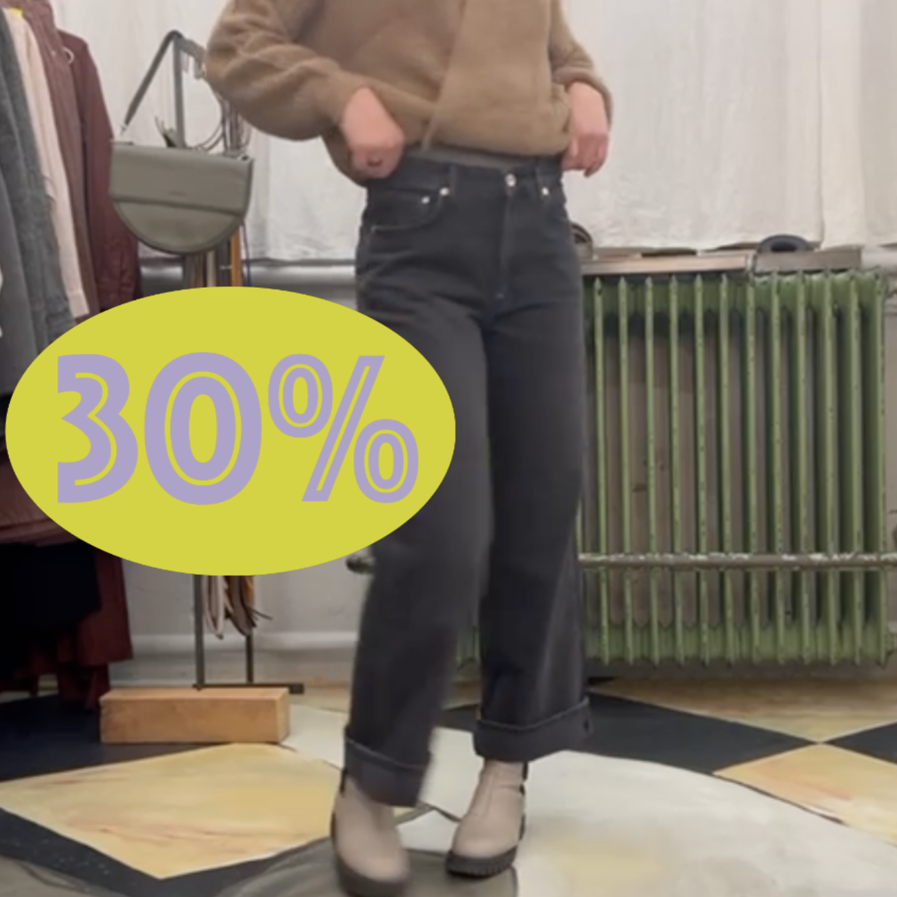 30% Jeans, Winterhosen, Gürtel, Overalls und Papeterieartikel