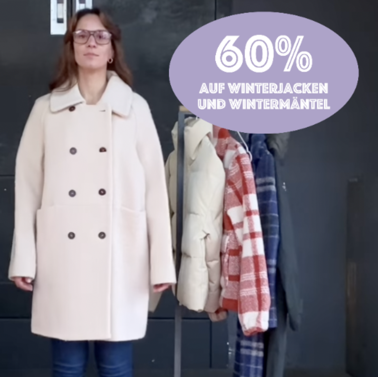 60% auf alle Mäntel
